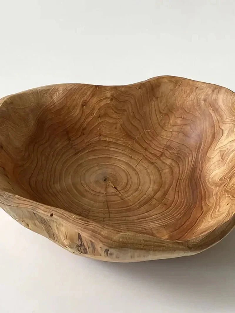 Hommfer – Coupe à Fruits en Bois Naturel Sculpté - Hommfer