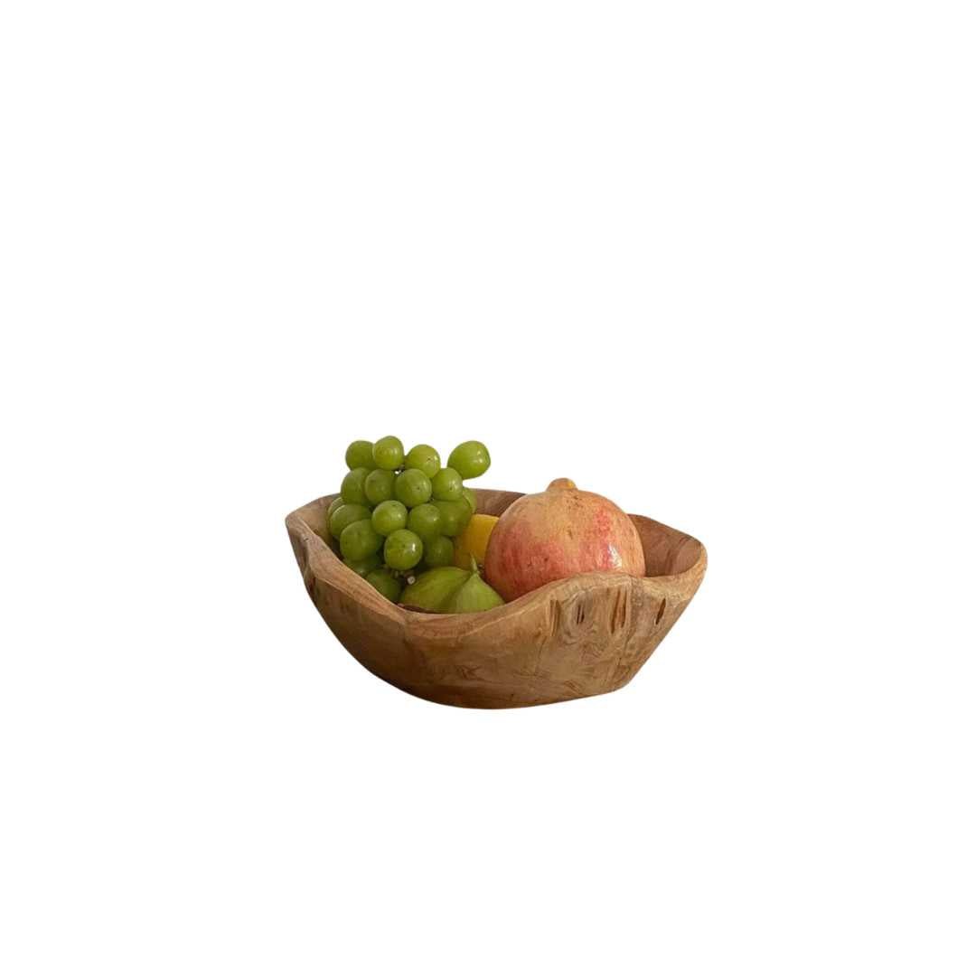 Hommfer – Coupe à Fruits en Bois Naturel Sculpté - Hommfer