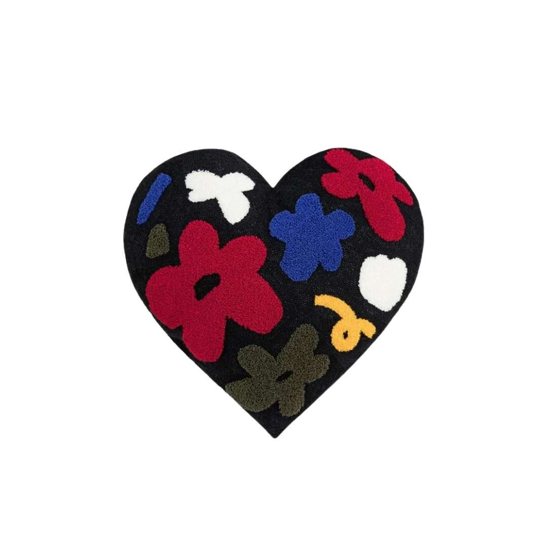 Hommfer – Coussin Brodé avec Fleur en Peluche - Hommfer