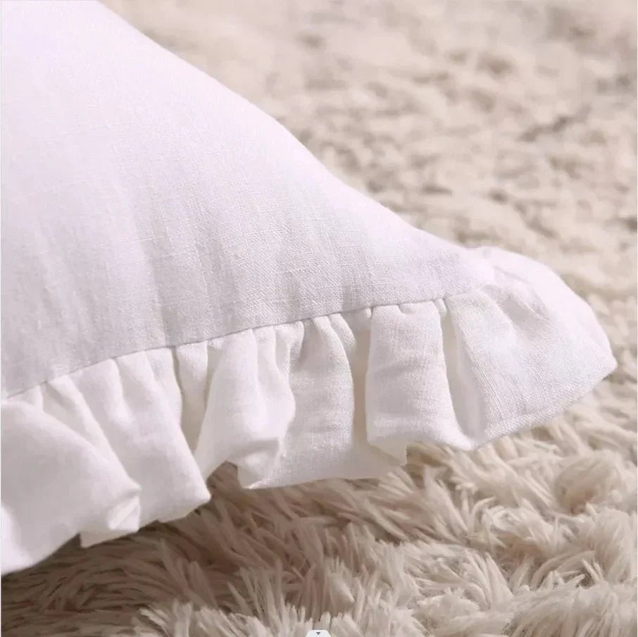 Hommfer – Coussins en Lin à Volants Doux, 11 Couleurs - Hommfer