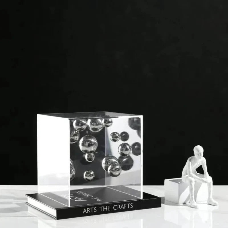 Hommfer – Cube Décoratif Art Sphères Flottantes - Hommfer