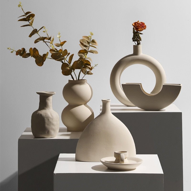 Hommfer – Décor Céramique Taupe et Bougeoirs Modernes - Hommfer