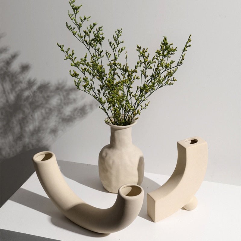 Hommfer – Décor Céramique Taupe et Bougeoirs Modernes - Hommfer