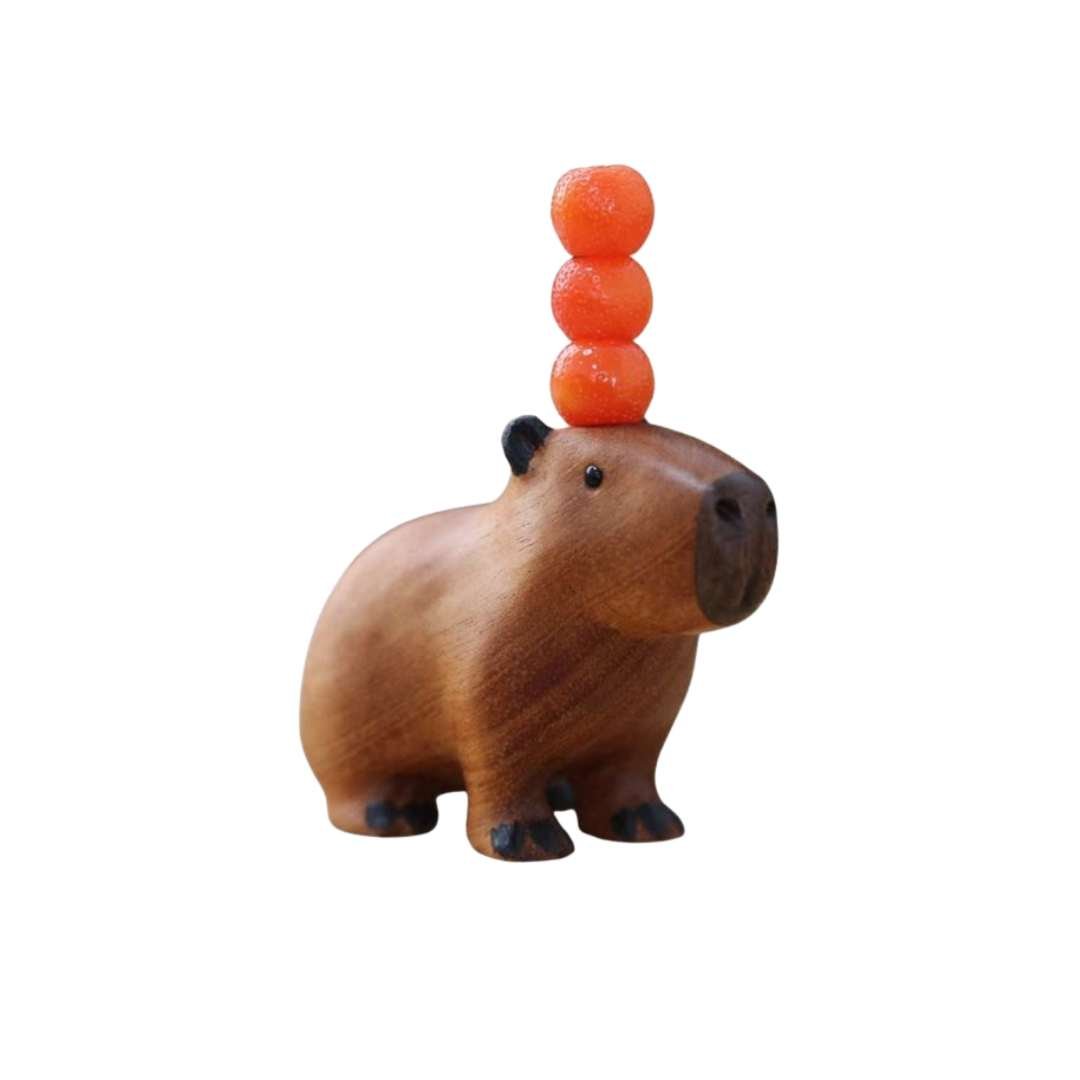 Hommfer – Décoration Capybara en Bois avec Orange - Hommfer