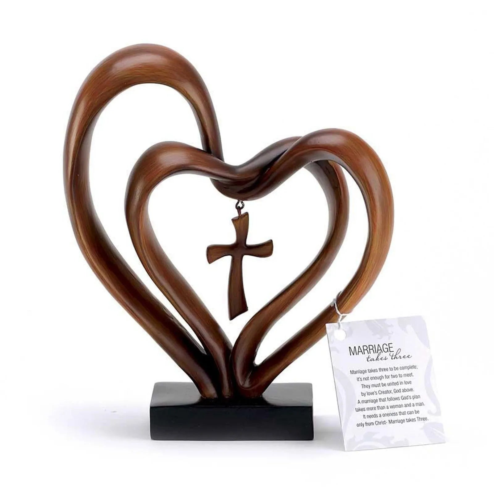 Hommfer – Décoration de Table Cœur Entrelacé et Croix - Hommfer