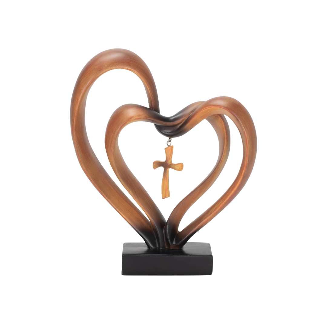 Hommfer – Décoration de Table Cœur Entrelacé et Croix - Hommfer