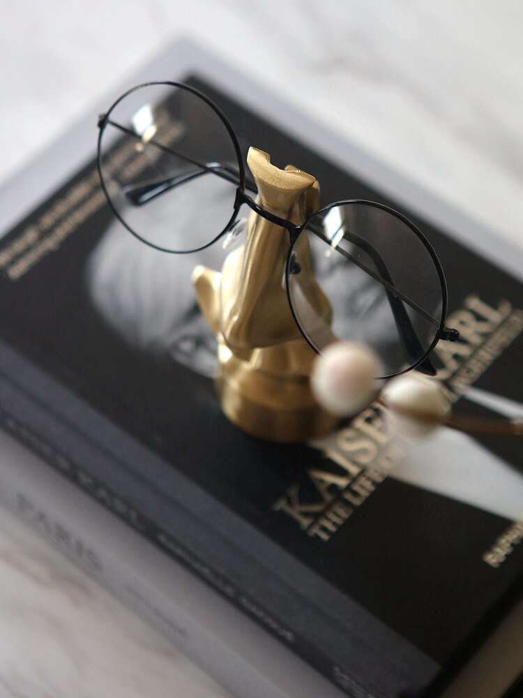 Hommfer – Décoration Métallique Dorée Forme Nez et Lunettes Oppa - Hommfer