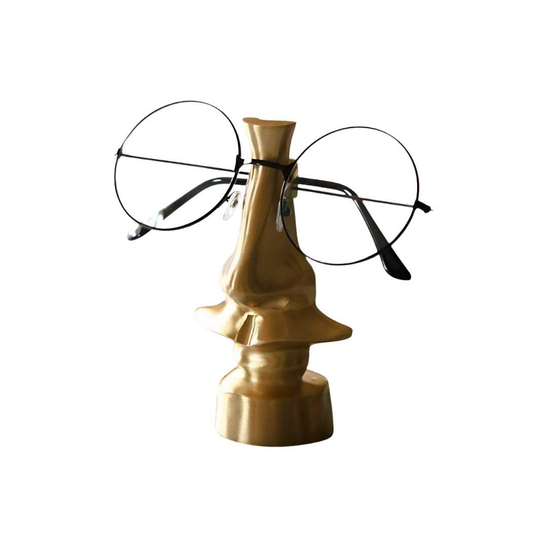 Hommfer – Décoration Métallique Dorée Forme Nez et Lunettes Oppa - Hommfer