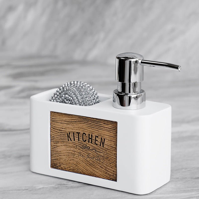 Hommfer – Distributeur de Savon Élégant avec Support Pratique pour Éponge - Hommfer