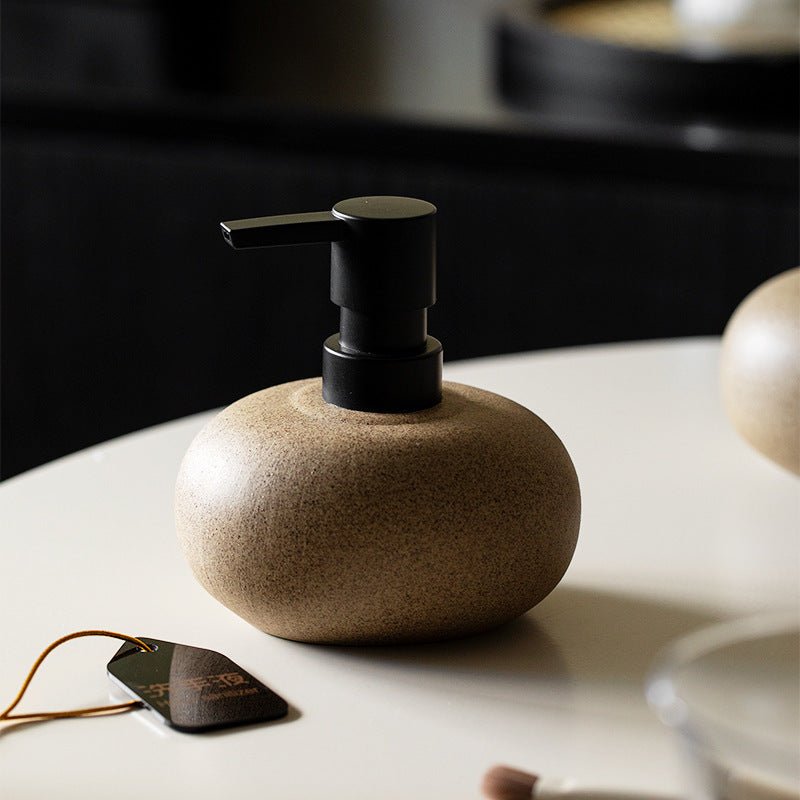 Hommfer – Distributeur de savon élégant en céramique blanche pour salle de bain - Hommfer