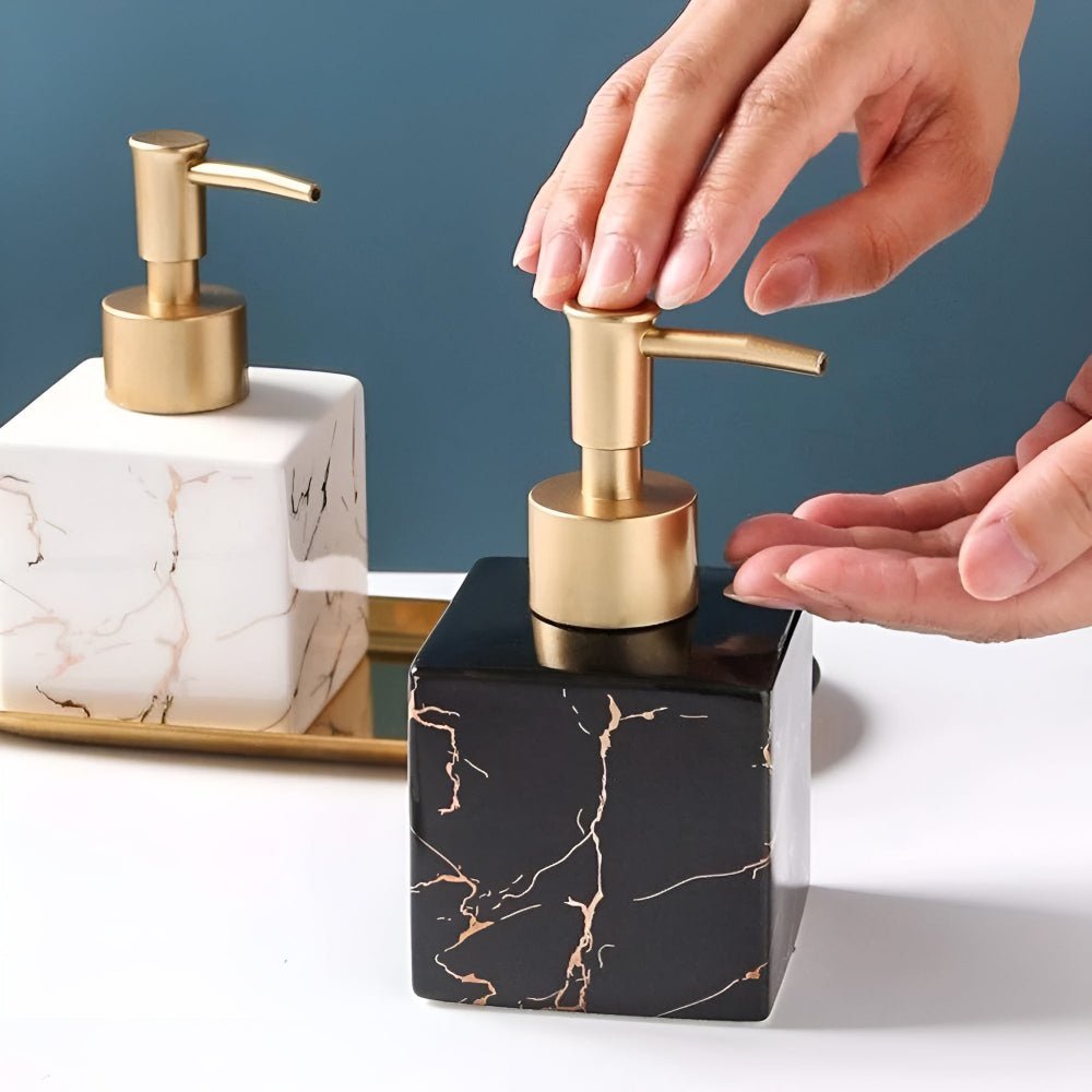 Hommfer – Distributeur de Savon en Céramique Marbrée - Hommfer