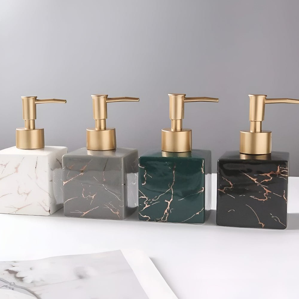 Hommfer – Distributeur de Savon en Céramique Marbrée - Hommfer