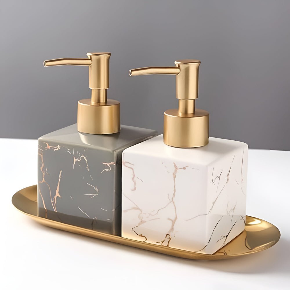 Hommfer – Distributeur de Savon en Céramique Marbrée - Hommfer