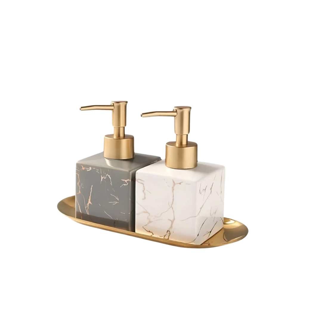 Hommfer – Distributeur de Savon en Céramique Marbrée - Hommfer
