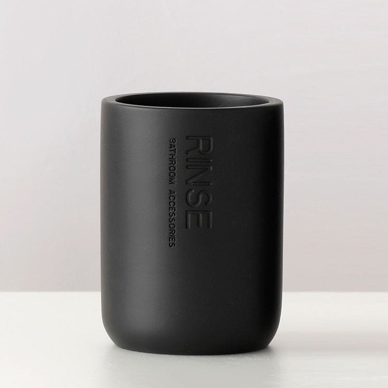 Hommfer – Ensemble d’Accessoires de Salle de Bain en Résine et Bois - Hommfer