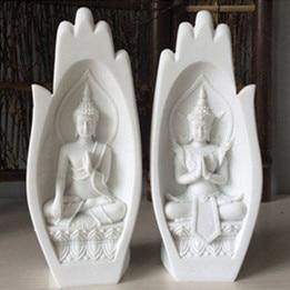 Hommfer – Ensemble de 2 Figurines Bouddha Décoratives - Hommfer