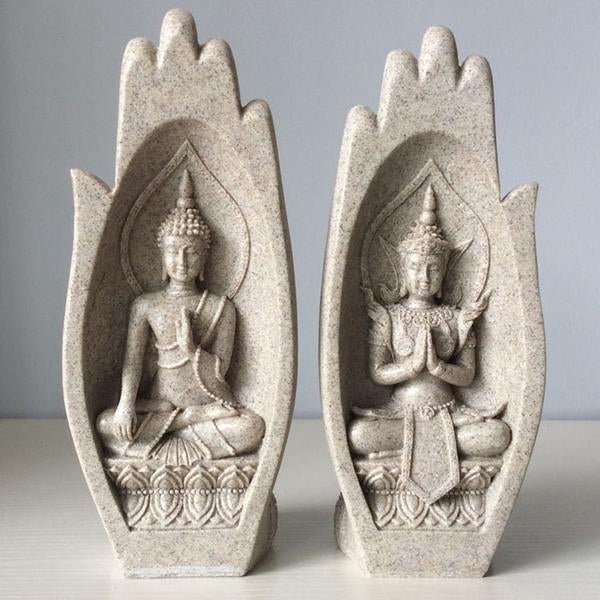 Hommfer – Ensemble de 2 Figurines Bouddha Décoratives - Hommfer