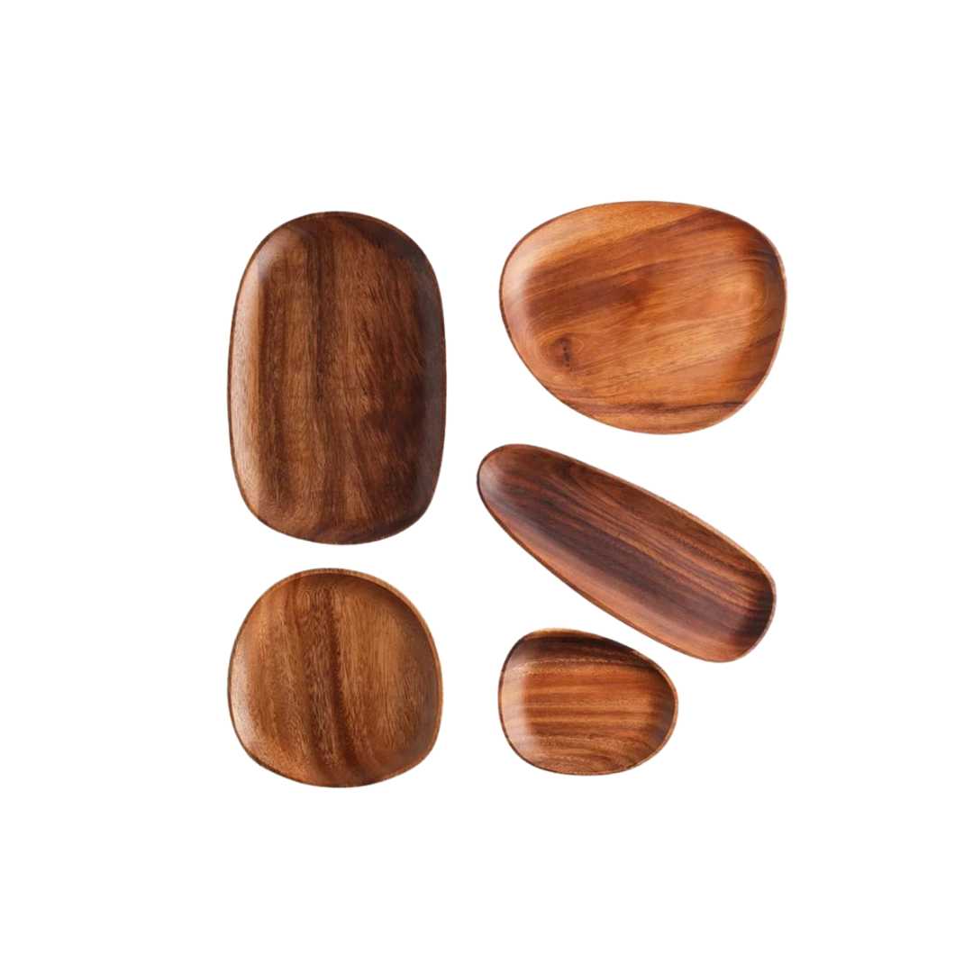 Hommfer - Ensemble de Bols de Service en Bois – 5 Pièces pour Snacks et Délices - Hommfer