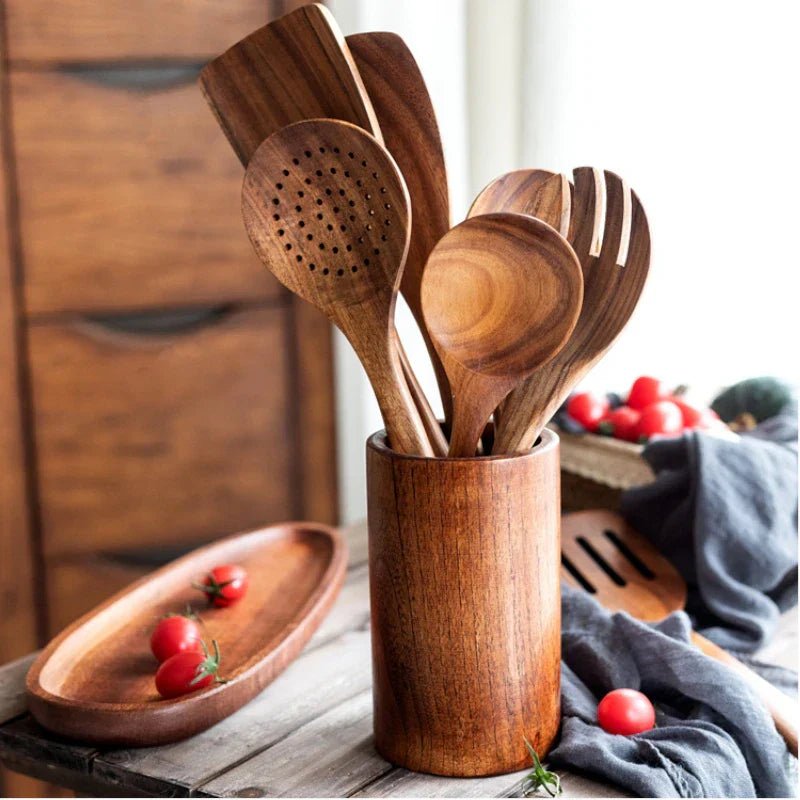 Hommfer – Ensemble de Cuisine Polyvalent en Bois d'Acacia - Hommfer
