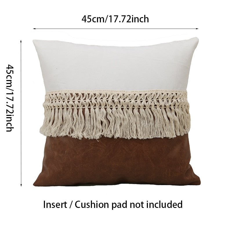 Hommfer – Ensemble de housses de coussin bohèmes à pompons en tissu doux et résistant - Hommfer