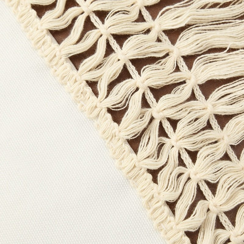 Hommfer – Ensemble de housses de coussin bohèmes à pompons en tissu doux et résistant - Hommfer