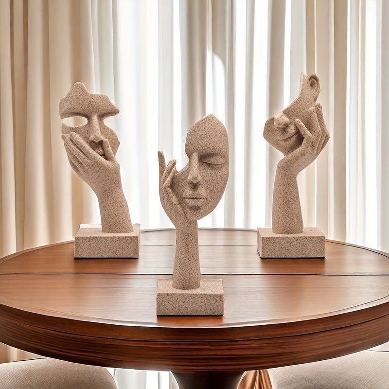 Hommfer – Ensemble de Masques Abstraits Décoratifs pour un Intérieur Artistique - Hommfer