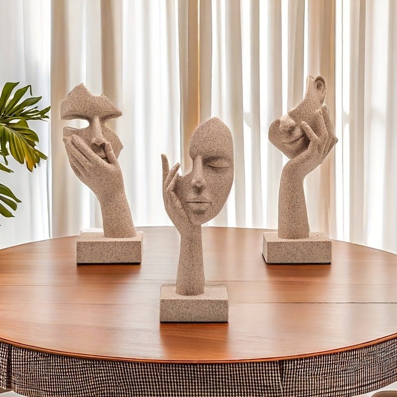 Hommfer – Ensemble de Masques Abstraits Décoratifs pour un Intérieur Artistique - Hommfer