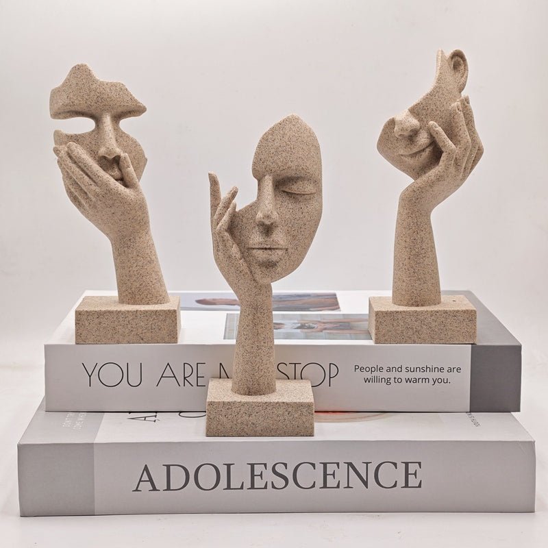 Hommfer – Ensemble de Masques Abstraits Décoratifs pour un Intérieur Artistique - Hommfer