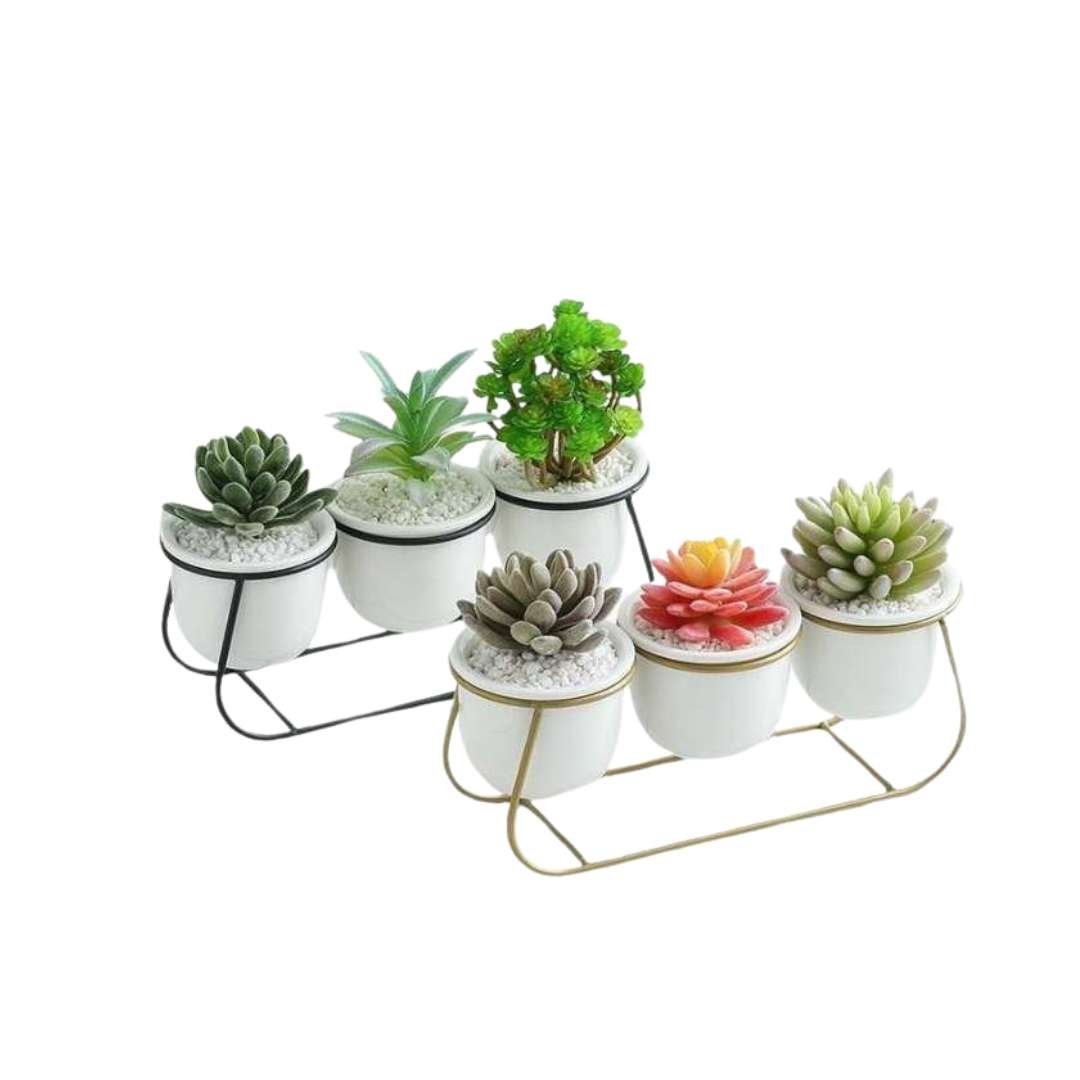 Hommfer – Ensemble de Pots à Plantes Nordiques avec Support Métallique - Hommfer