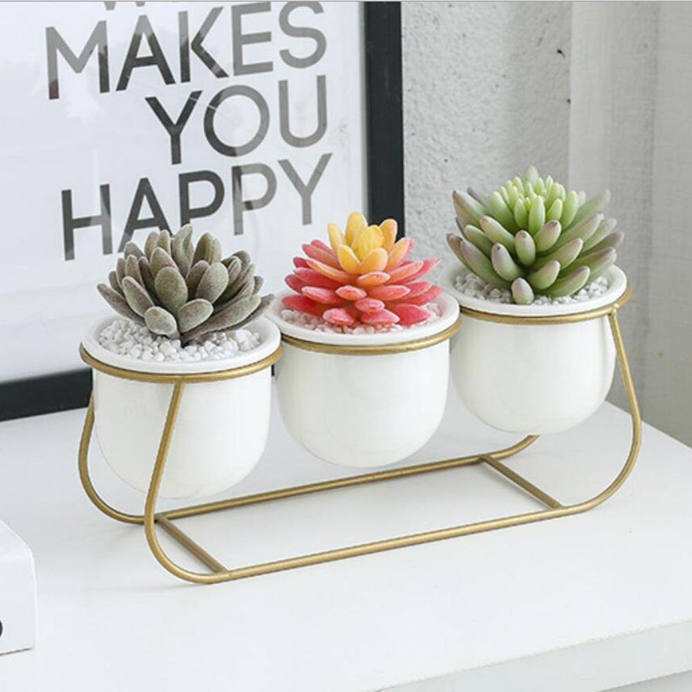 Hommfer – Ensemble de Pots à Plantes Nordiques avec Support Métallique - Hommfer