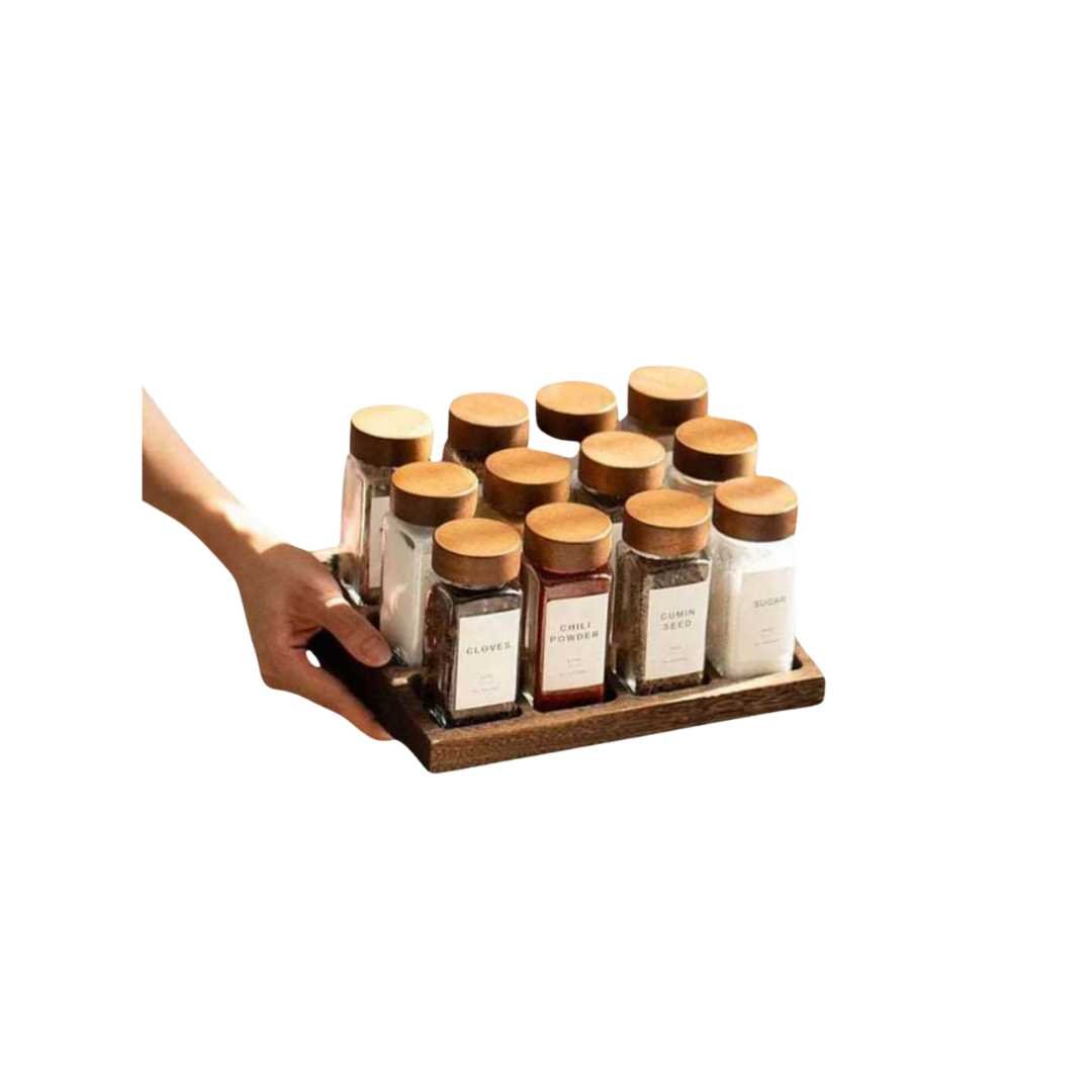 Hommfer – Ensemble de tiroirs à épices en verre - Hommfer