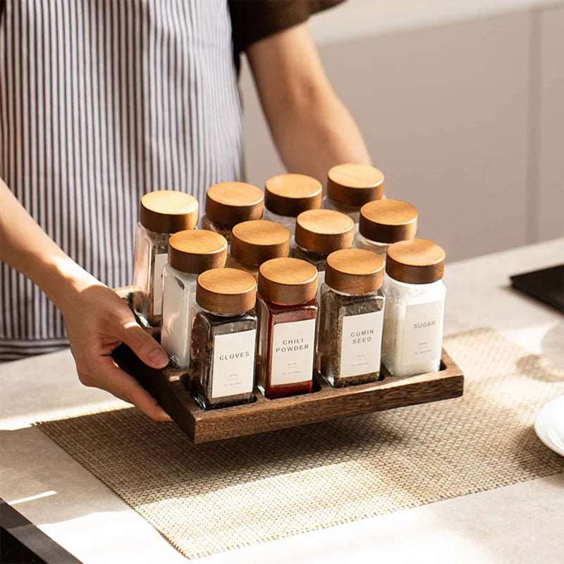Hommfer – Ensemble de tiroirs à épices en verre - Hommfer
