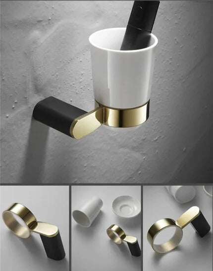 Hommfer – Ensemble Doré et Noir pour Salle de Bain - Hommfer