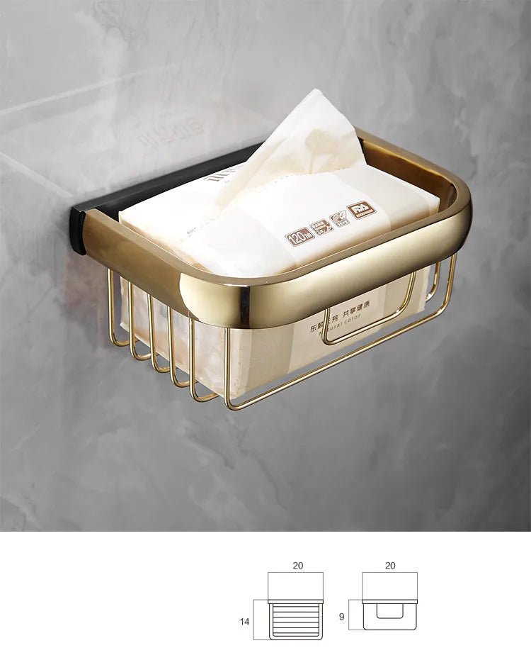 Hommfer – Ensemble Doré et Noir pour Salle de Bain - Hommfer