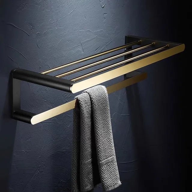 Hommfer – Ensemble Doré et Noir pour Salle de Bain - Hommfer