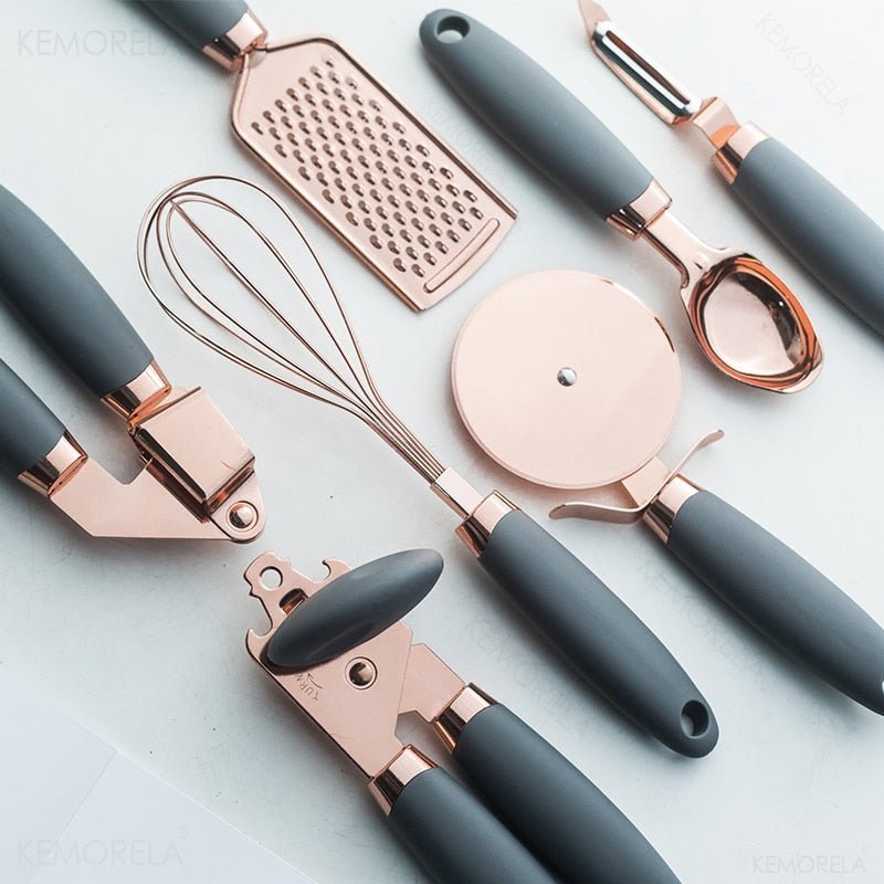 Hommfer – Ensemble d'Ustensiles de Cuisine 7 Pièces Or Rose - Hommfer