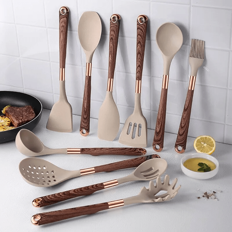 Hommfer – Ensemble d’Ustensiles de Cuisine en Silicone avec Design Élégant - Hommfer