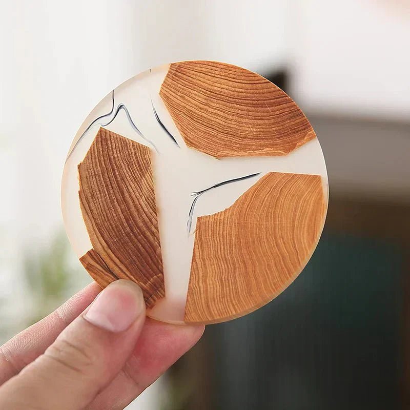 Hommfer – Ensemble Élégant de Sous-verres en Bois Japonais - Hommfer