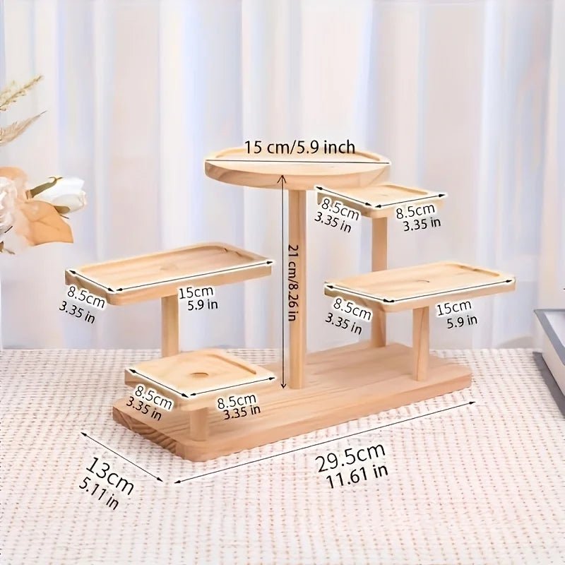 Hommfer – Étagère de Rangement en Bois à Niveaux pour Coiffeuse - Hommfer