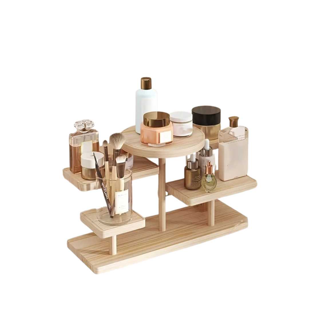 Hommfer – Étagère de Rangement en Bois à Niveaux pour Coiffeuse - Hommfer