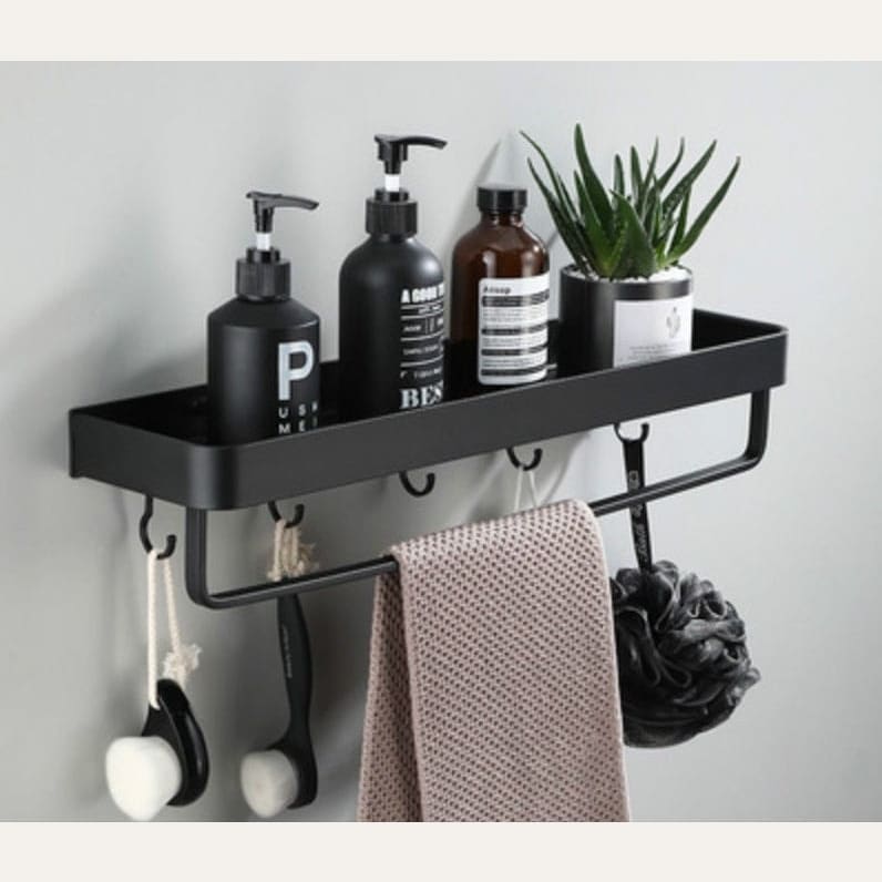 Hommfer – Étagère Murale Multifonction en Aluminium pour Salle de Bain - Hommfer