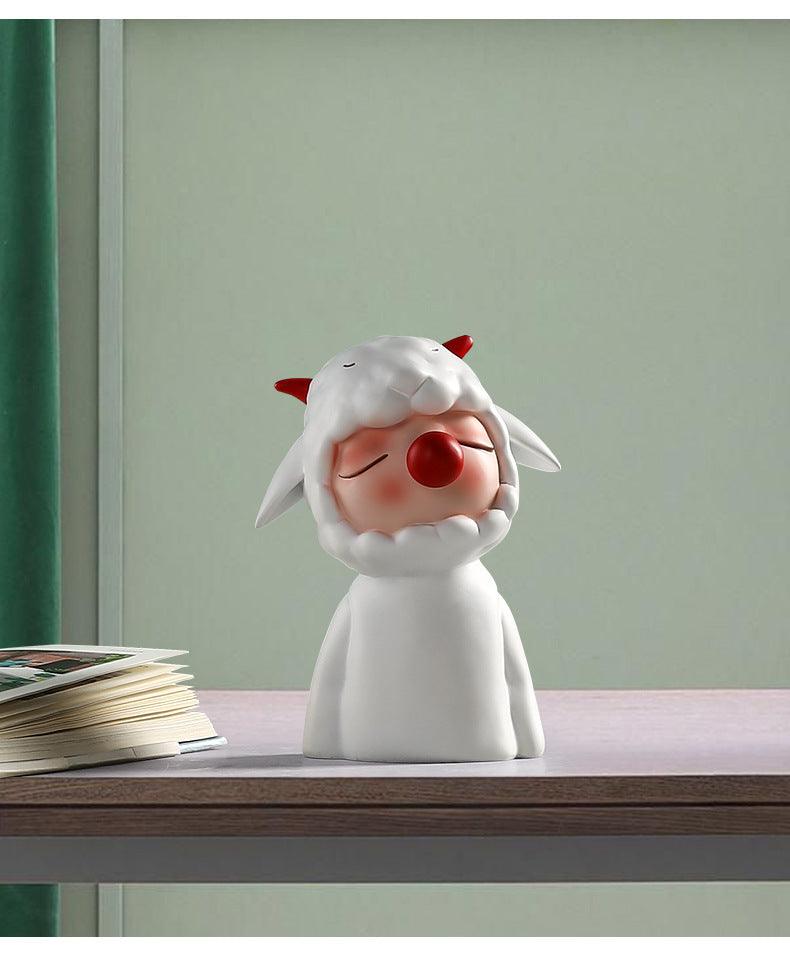Hommfer – Figurine Décorative Mouton Moderne en Résine - Hommfer