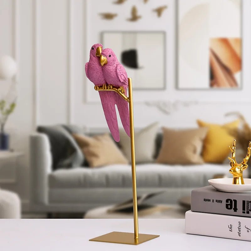 Hommfer – Figurine Perroquet Porte - Bonheur en Résine Moderne - Hommfer