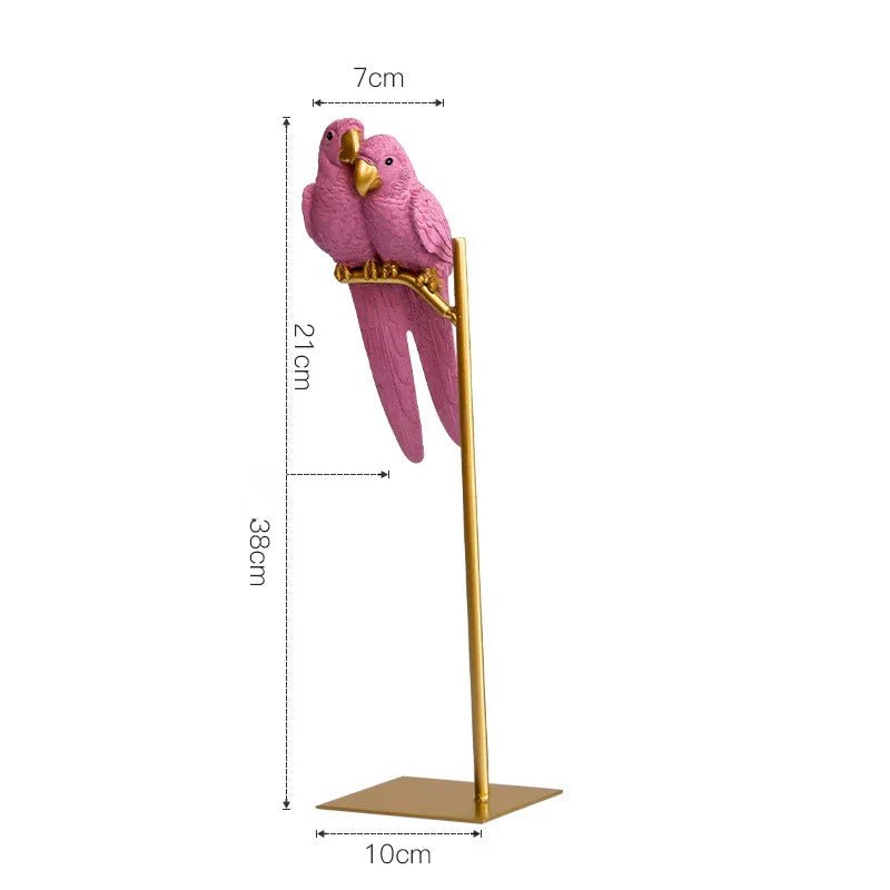 Hommfer – Figurine Perroquet Porte - Bonheur en Résine Moderne - Hommfer