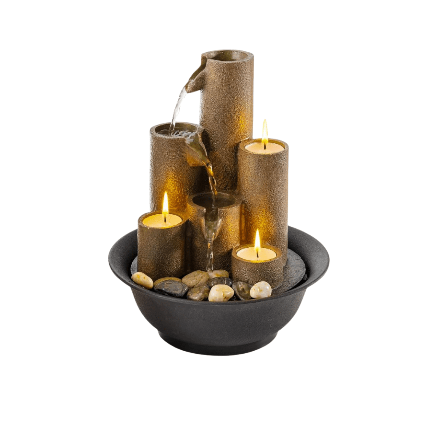 Hommfer – Fontaine Cascade Résine avec Porte - Bougies - Hommfer