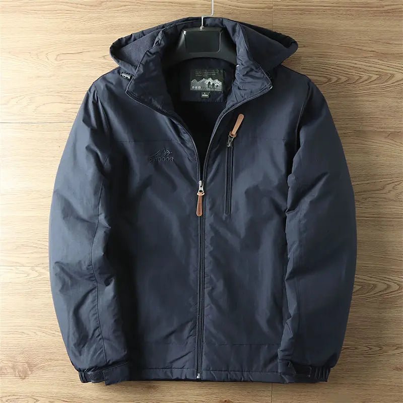 Hommfer - Forester Veste de printemps imperméable pour homme avec doublure polaire isolante et capuche amovible - Hommfer