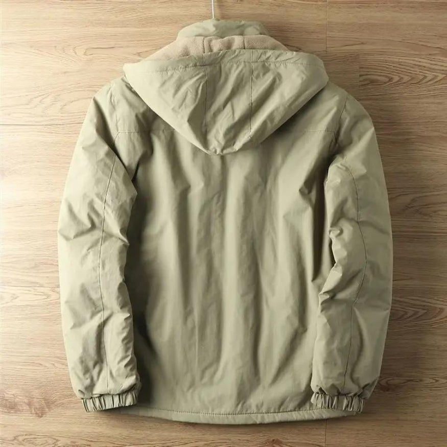 Hommfer - Forester Veste de printemps imperméable pour homme avec doublure polaire isolante et capuche amovible - Hommfer