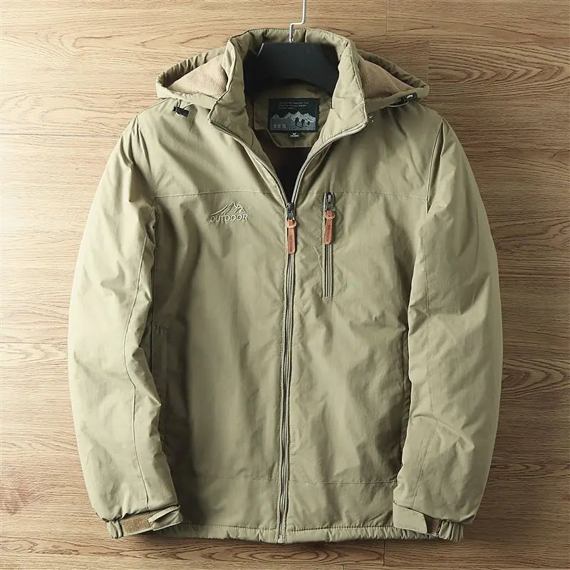 Hommfer - Forester Veste de printemps imperméable pour homme avec doublure polaire isolante et capuche amovible - Hommfer
