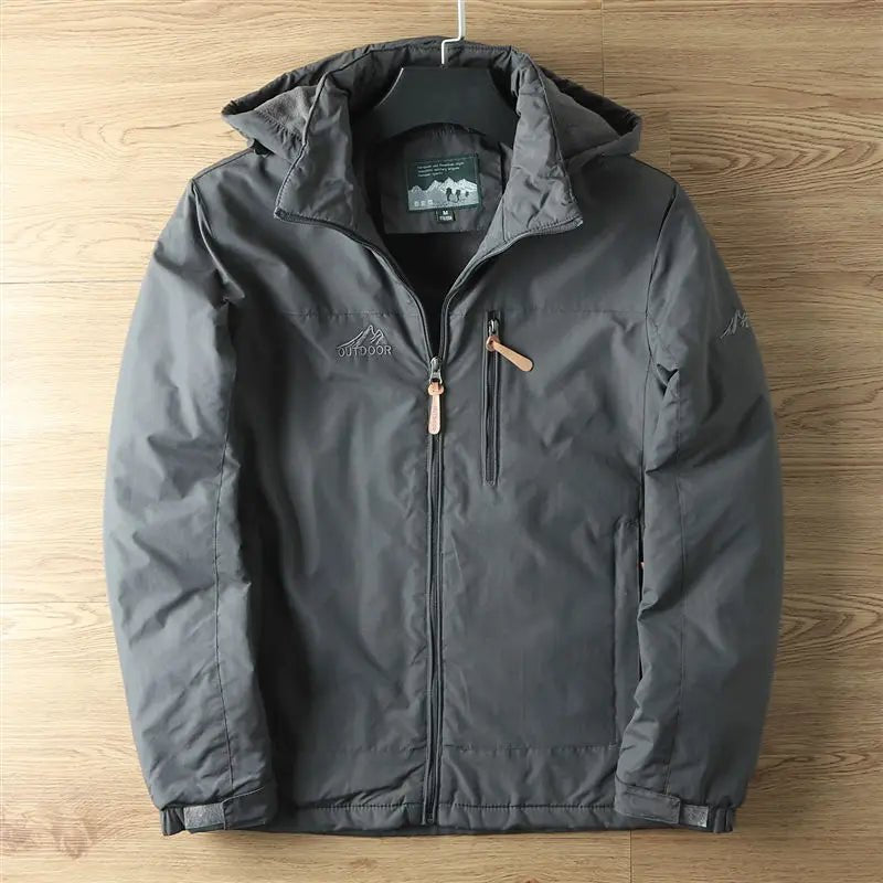 Hommfer - Forester Veste de printemps imperméable pour homme avec doublure polaire isolante et capuche amovible - Hommfer