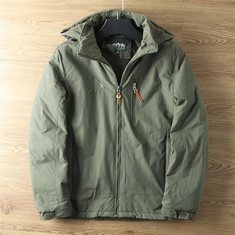 Hommfer - Forester Veste de printemps imperméable pour homme avec doublure polaire isolante et capuche amovible - Hommfer